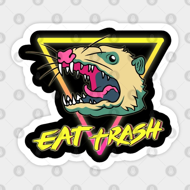 Possum - Eat trash Sticker by valentinahramov